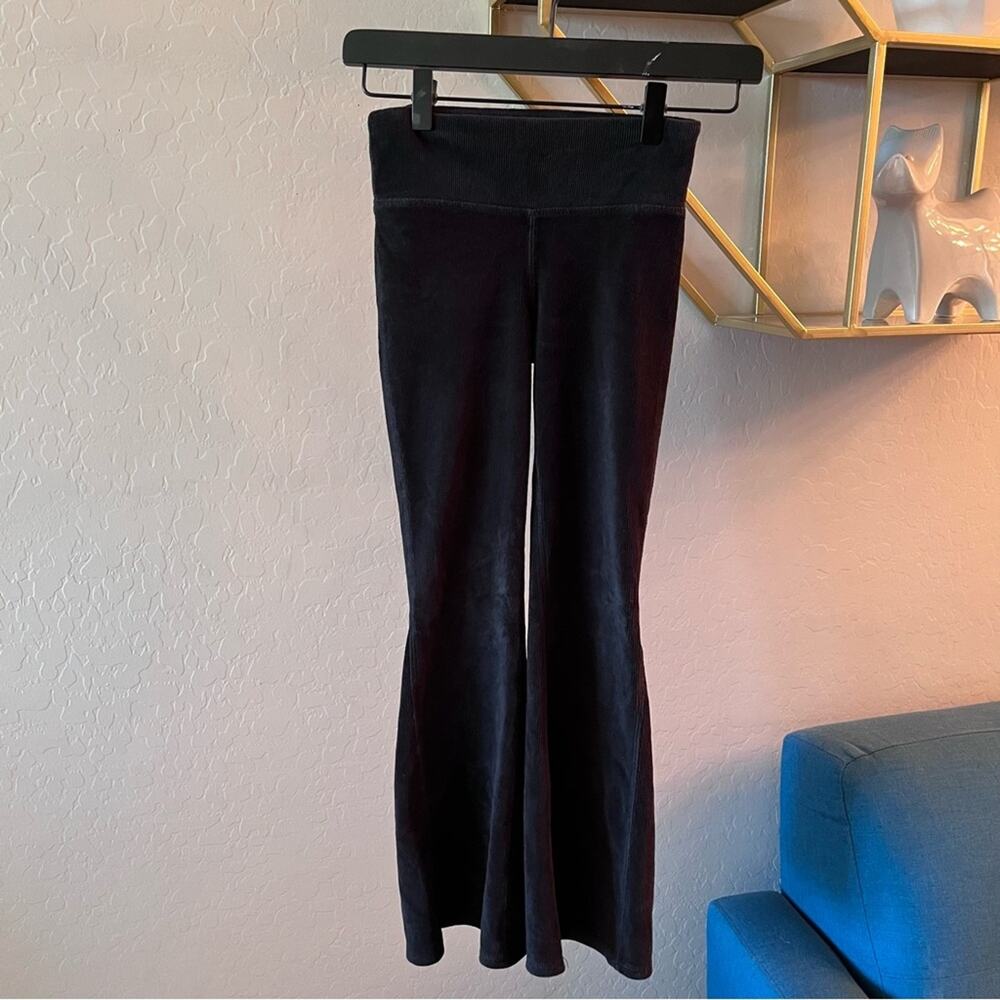 Old Navy Black ribbed flare leggings kids girls size medium M 8